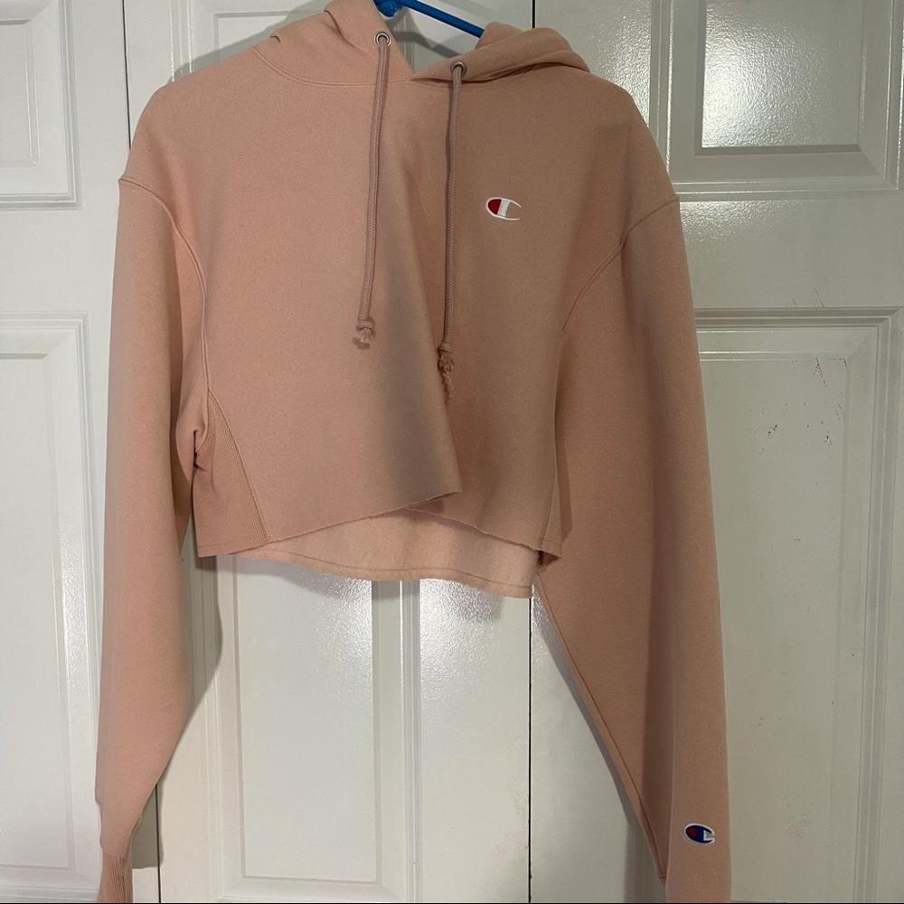 Champion cropped reverse weave hoodie
